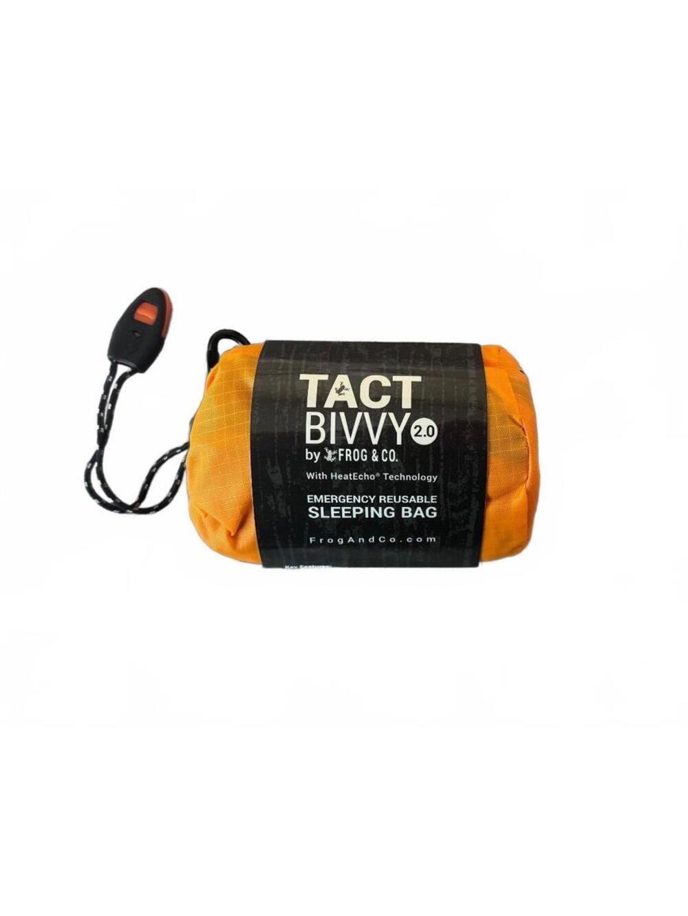TACT Bivvy Emergency Survival Frog Sleeping Bag Ultralight Waterproof Orange